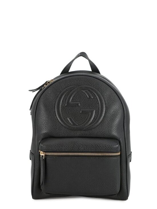 Gucci Leather Soho Interlocking Backpack Chain